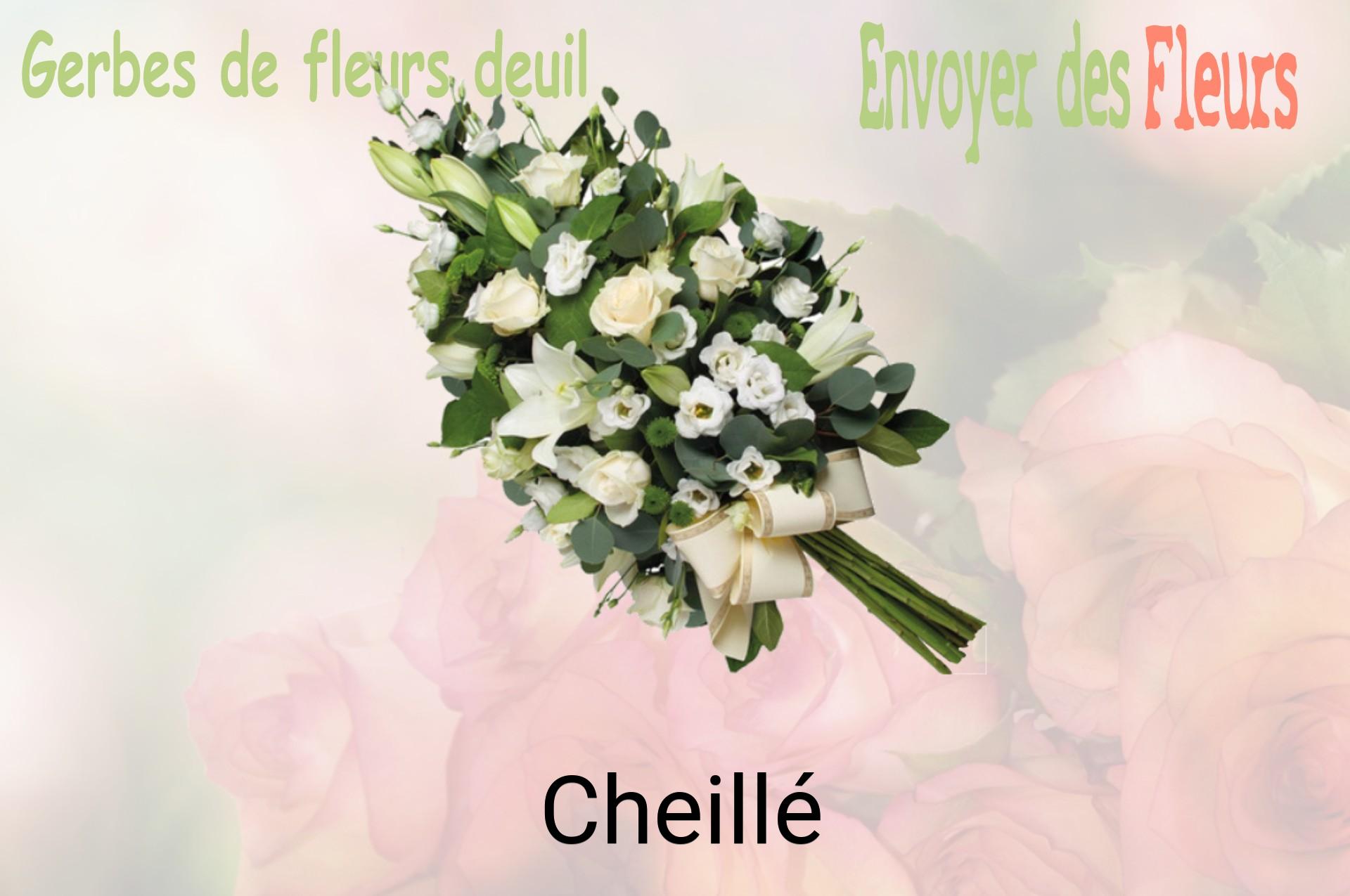Gerbe de fleurs de deuil livrée à Cheillé